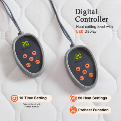 Beautyrest Cotton Deep Pocket 20 Settings Heated Mattress Pad