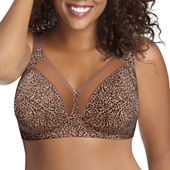 Just My Size Wireless Bra Pack, Full Coverage, Leopard Satin