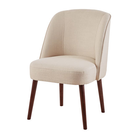 Madison Park Larkin Rounded Back Dining Chair, One Size, White