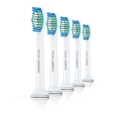 Philips Sonicare HX6015/03 Simply Clean Standard Brush Head, 5-Pack, One Size, White