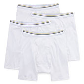 Stafford 6 Pair Blended Cotton Full-Cut Briefs (Small) White