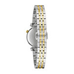 Bulova Classic Womens Diamond Accent Two Tone Stainless Steel Bracelet Watch 98p202