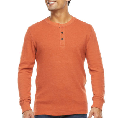 St. John's Bay Mens Henley Neck Long Sleeve Classic Fit Thermal Top