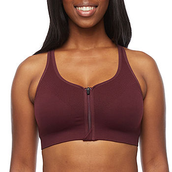 Xersion Move Medium Support Seamless Racerback Sports Bra, Color: Port Wine  - JCPenney