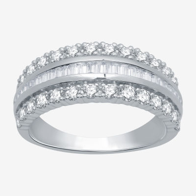 I Said Yes (H-I / I1) Womens 1 CT. T.W. Lab Grown White Diamond Sterling Silver Anniversary Band