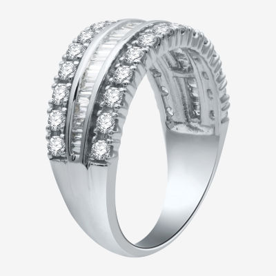 I Said Yes (H-I / I1) Womens 1 CT. T.W. Lab Grown White Diamond Sterling Silver Anniversary Band