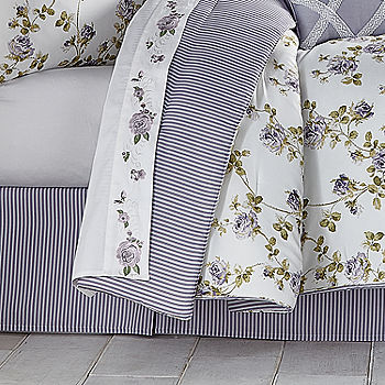 Royal Court Rosemary 4-pc. Floral Midweight Reversible Comforter Set,  Color: Lilac - JCPenney