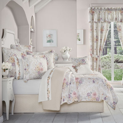 Royal Court Chardonnay 4-pc. Floral Midweight Reversible Comforter Set