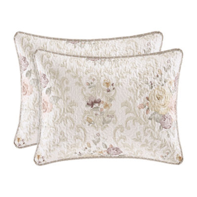 Royal Court Chardonnay Floral Quilt Set