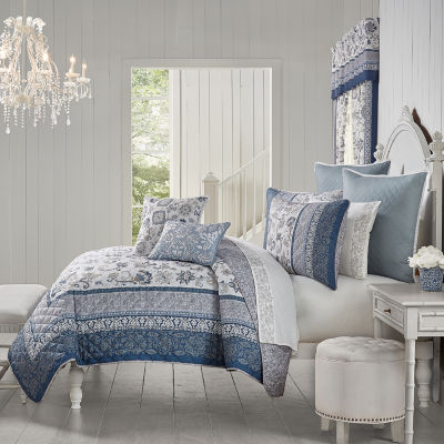 Royal Court Chelsea Blue Floral Quilt Set, Color Blue JCPenney
