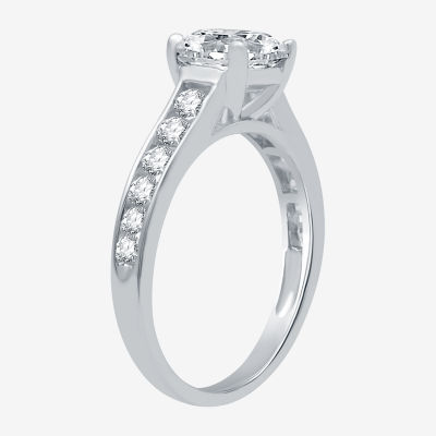 (F / SI2) Signature By Modern Bride Womens 2 1/2 CT. T.W. Lab Grown White Diamond Round Channel Bridal Set In 10K Gold