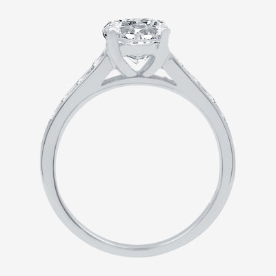 (F / SI2) Signature By Modern Bride Womens 2 1/2 CT. T.W. Lab Grown White Diamond Round Channel Bridal Set In 10K Gold