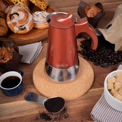 London Sip Stainless Steel Stovetop Espresso 3-Cup Coffee Maker
