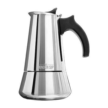 London Sip Stainless Steel Stovetop Espresso 3-Cup Coffee Maker, One Size, Silver