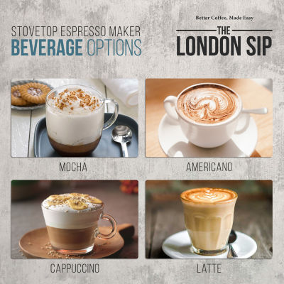 London Sip Stainless Steel Stovetop Espresso -Cup Coffee Maker