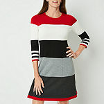 Jessica Howard 3/4 Sleeve Sweater Dress