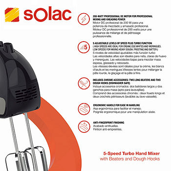 Solac Professional Stainless Steel Hand Blender with Accessory Kit