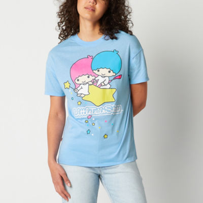 Juniors Womens Round Neck Short Sleeve Hello Kitty Graphic T-Shirt