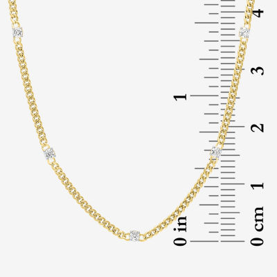 Diamond Addiction (G-H / Si2-I1) 10K Gold 18 Inch Hollow Cuban Chain Necklace