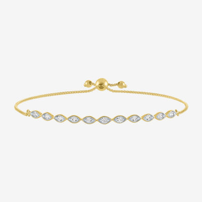 (G-H / Si2-I1) Womens 1/3 CT. T.W. Lab Grown White Diamond 10K Gold Bolo Bracelet