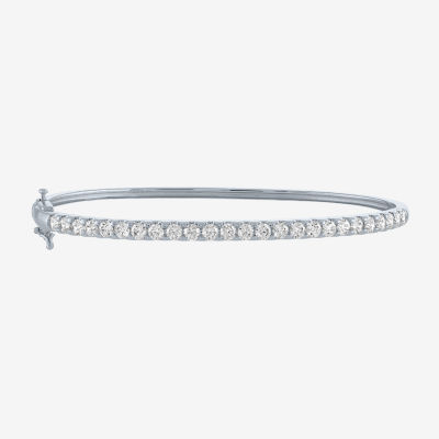(G-H / Si2-I1) 2 CT. T.W. Lab Grown White Diamond 14K White or Yellow Gold Bangle Bracelet