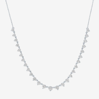 Diamond Addiction (G-H / Si2-I1) Womens 2 CT. T.W. Lab Grown White 14K Gold Tennis Necklaces