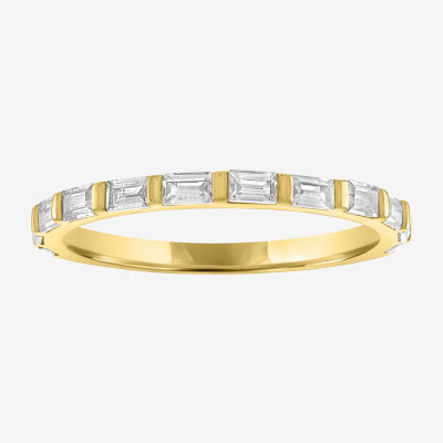 (G-H / Si2-I1) Womens 1/3 CT. T.W. Lab Grown White Diamond 10K Gold Wedding Band