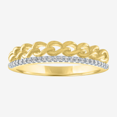 Diamond Addiction (G-H / Si2-I1) 1/10 CT. T.W. Lab Grown White 14K Gold Over Silver Sterling Band