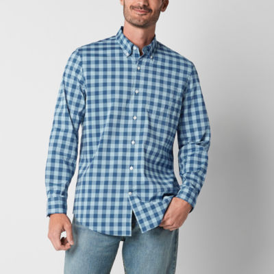 St. John's Bay Performance Mens Classic Fit Long Sleeve Button-Down Shirt