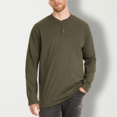 Van Heusen Big and Tall Mens Long Sleeve Regular Fit Henley Shirt