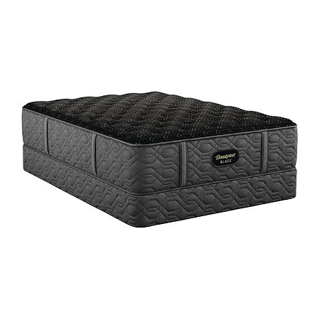 Beautyrest Black Series Three 15.25 Medium Tight Top - Mattress + Box Spring, Full, Black