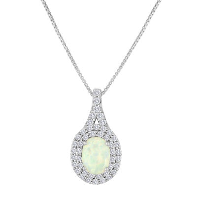 Gemstone & Lab-Created White Sapphire Sterling Silver Set
