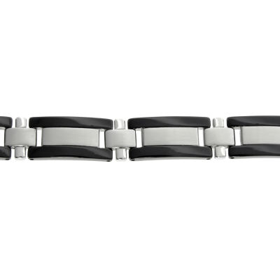 Mens Stainless Steel 8 1/4 Inch Link Bracelet