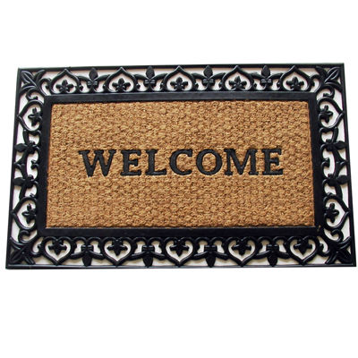 Scroll Welcome Rectangular Doormat - 18"X30"