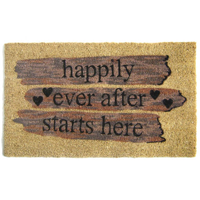Happily Ever Rectangular Doormat - 18"X30"