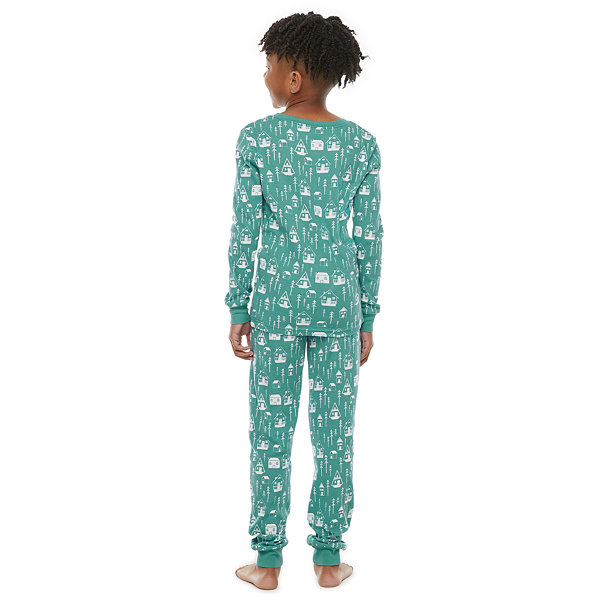 North Pole Trading Co. Nordic Village Little & Big Unisex 2-pc. Christmas Pajama Set