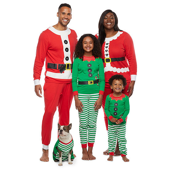 Santa and Elves Family Matching Pajamas