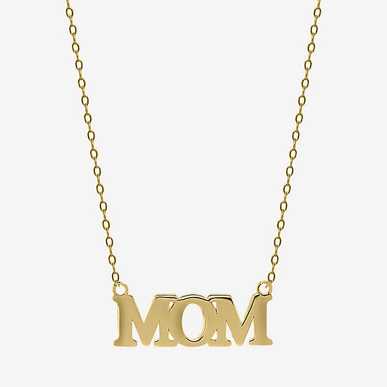 "Mom" Womens 14K Gold Pendant Necklace