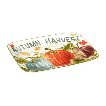 Certified International Autumn Harvest Earthenware Serving Platter, One Size, Multiple Colors