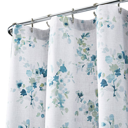 Fieldcrest Casual Floral Shower Curtain, One Size , Blue