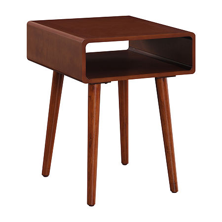 Napa End Table With Shelf, One Size, Brown