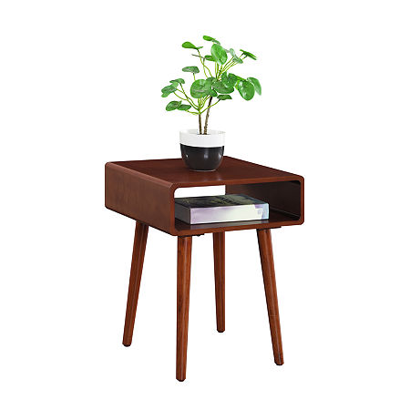 Napa End Table With Shelf, One Size, Brown