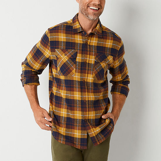 Frye and Co. Mens Long Sleeve Regular Fit Flannel Shirt
