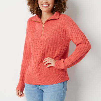 St. John's Bay Womens Long Sleeve Pullover Sweater