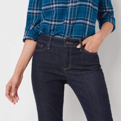 St. John's Bay Womens Mid Rise Straight Leg Jean