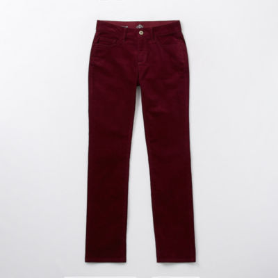 St. John's Bay Womens Mid Rise Straight Corduroy Pant