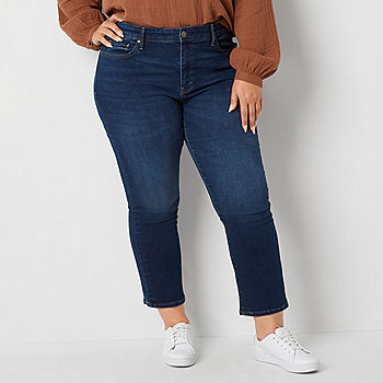a.n.a Plus Womens High Rise Cropped Flare Jean - JCPenney