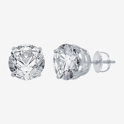 Ever Star (G / Si2-I1) 3 CT. T.W. Lab Grown White Diamond 14K Gold Round Stud Earrings