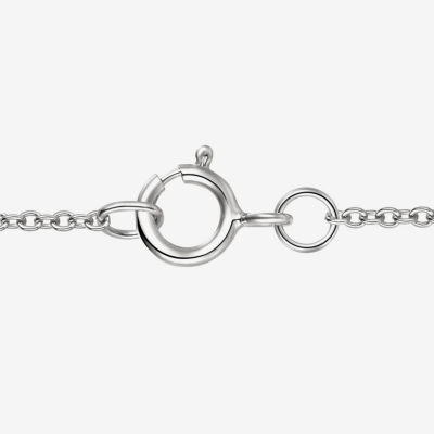 Yes Womens Lab Created White Opal Sterling Silver Pendant Necklaces