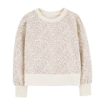 Toddler Girls Long Sleeve Leopard Print Sweater